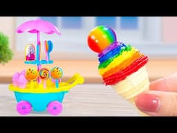 Loving Rainbow Jelly Ice Cream🌈🍧Miniature Rainbow Fruit Jelly Ice Cream Ideas 🍓🍋Tiny Cakes🍇🍒