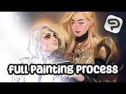 My Full Painting Process in Clip Studio Paint ✦  painting Dame Aylin & Isobel