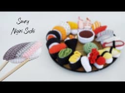 Crochet Saury Nigiri Sushi | Amigurumi Tutorial | SpringDay DIY