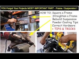 How to Fix a Bent Frame - Suspension Full Rebuild - Check square - Powdercoat D.I.Y.Auto Restoration