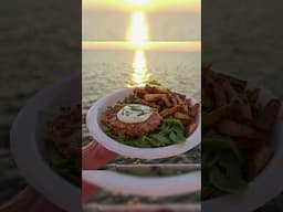 Cooking A Crab Cake On A Lighthouse - Light bites #lighthouse #cooking