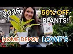 2025 HOME DEPOT PLANT SALE - 50% OFF INDOOR PLANTS! Big Box Plant Shopping - Lowe's & Home Depot