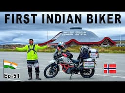 First INDIAN Biker at ARCTIC CIRCLE CENTER | 🇮🇳 INDIA TO NORWAY 🇳🇴 & LONDON 🇬🇧 | Ep-51