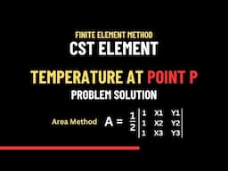 Triangular Element Example Solved | CST Element FEM #hindi