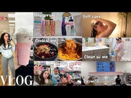 VLOG - 30 wks pregnant + $450 shopping spree + candle lit shower + cook & clean w me + crumbl + etc.