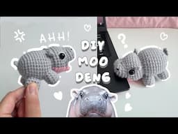 ♡ Crochet MOO DENG Tutorial | Crochet Baby Hippo | Beginner Friendly ♡