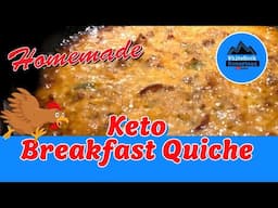 KETO BREAKFAST QUICHE tiny house, homesteading, off-grid, cabin build, DIY HOW TO sawmill tractor