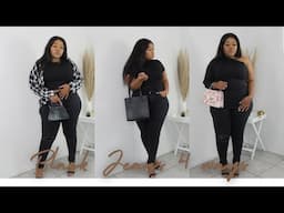 HOW TO STYLE: Black jeans on a curvy body! 4 Simple outfits