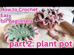 🌸 Flora Vera Crochet Pattern - How to Crochet the Decorative Pot | Step-by-Step Tutorial