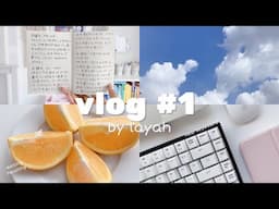 (vlog#1)10H studying for a new term| room tour| journaling in Japanese| unboxing| study vlog 📝