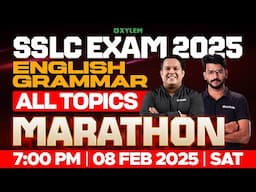 SSLC Exam 2025: English Grammar - All Topics | Marathon | Xylem SSLC