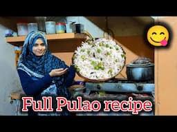 full Pulao recipe 😋 pehli bar Pulao banaya || Adnan and Misbah