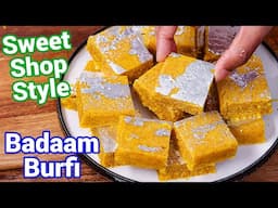 Badam Burfi Recipe - Halwai Style with New Trick | Almond Coconut Barfi - Healthy & Tasty