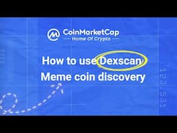 Quick and easy guide on using CoinMarketCap's Meme Coin DexScan.