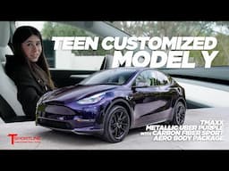 Sophia's Upgraded & Personalized Tesla Model Y Build! A Teen's Spec - TMaxx Metallic Uber Purple PPF