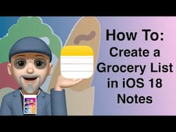 How to Create a Grocery List in iOS Notes