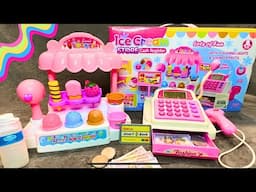 6 Minutes Satisfying with Unboxing Cute Pink Ice Cream Store Cash Register ASMR | Review Toys