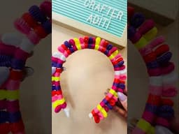 DIY Hairband 😱 #crafteraditi #handmade #diy #shorts #diyhairband @CrafterAditi