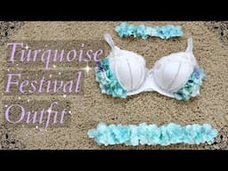 DIY Turquoise Rave Festival Outfit