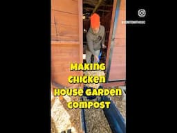 Making chicken coop compost for the garden.