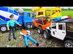 Trucks for Kids Police Car Toys Playing | Vehicles for kids