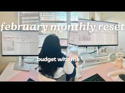 MONTHLY RESET | FEBRUARY 2025 BUDGET | Budget With Me | How to Budget for Beginners | MONETS MONEY