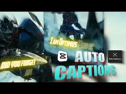 How to generate auto captions in Capcut