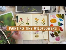 Free Messy Sketchbook Class: Painting Tiny Wildflowers in Gouache