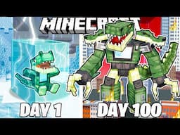 I Survived 100 Days as a DINOSAUR TITAN in Minecraft!