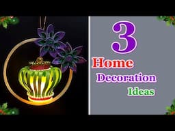 DIY Easy 3 Winter Home decoration ideas Step by Step | Best Out Of Waste winter craft idea