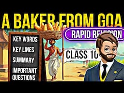 A baker from Goa Class 10 | Summary, Important Questions, Key Lines, Key Words | Glimpses of India