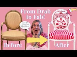 Ugly Chair Challenge: From Boring to Whimsical with Pink & Indian Block Prints!