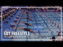 Julie Mishler and Rylee Erisman TIE in an Exciting 50Y Freestyle Sprint | 2024 Speedo Winter Juniors