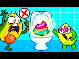 Baby Avocado's Toilet Training 🚽 Funny Bathroom Fails 🤯 Parenting Hacks by Avocado Family