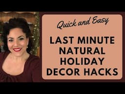 5 MINUTE, BUDGET FRIENDLY, NATURAL WINTER DECOR IDEAS