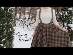 ❄️ WINTER SEWING TUTORIAL ❄️ making a wool vintage-inspired circle skirt with ginormous pockets