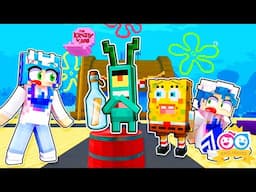 We Had To Stop Plankton From Stealing The Krabby Patty Secret Formula! (Spongebob Minecraft) 🍔