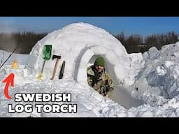 ONE MAN, ONE IGLOO | -14°C Bushcraft Camping in the Mountains