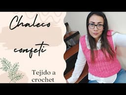 Chaleco confeti a crochet