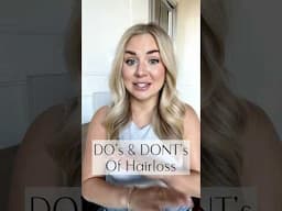 The DO’s and DON’Ts of HAIRLOSS!! 📢 #hairlosstreatment #hairloss #hairgrowthtips