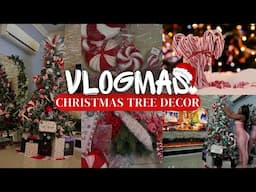 VLOGMAS: Decorate My Christmas Tree with me | Candy Cane Lane Theme