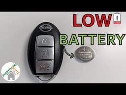 Nissan Key Fob Battery Change - DIY - Quick / Easy / Cheap - Use The Correct Battery 🔋