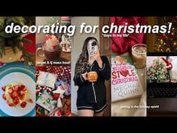 VLOG!🎄decorating for Christmas, cozy days, shopping haul, & getting into the spirit!