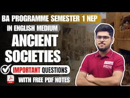 Ancient Societies BA Program Most Important Questions Semester 1 Major DU