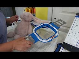 How to Embroider on the ear of a stuffed Bunny Rabbit! Working on Customer Order!