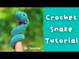 Crochet Snake Tutorial - Free Crochet Pattern: How to crochet a snake