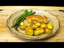 Ninja Combi chicken with potatoes and asparagus