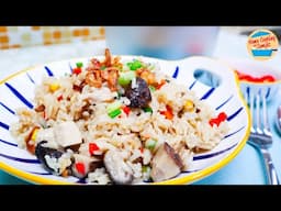 Simple Rice Cooker Recipe: Mushroom Chicken Rice