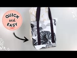 HOW TO sew a simple tote bag? (with boxed bottom & zipper pocket)