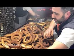 How to Make Crispy Turkish Ankara Simit? / Turkish Street Food